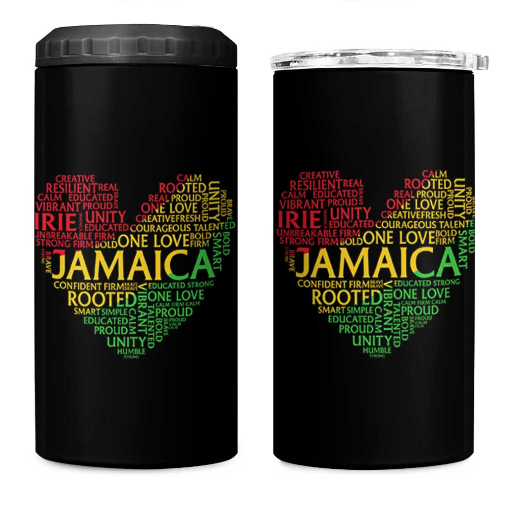 Jamaica Reggae 4 in 1 Can Cooler Tumbler One Love Rasta Culture - Wonder Print Shop