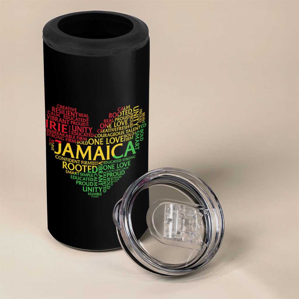 Jamaica Reggae 4 in 1 Can Cooler Tumbler One Love Rasta Culture - Wonder Print Shop