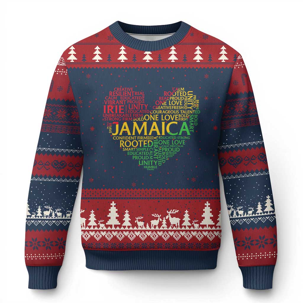 Jamaica Reggae Ugly Christmas Sweater One Love Rasta Culture - Wonder Print Shop