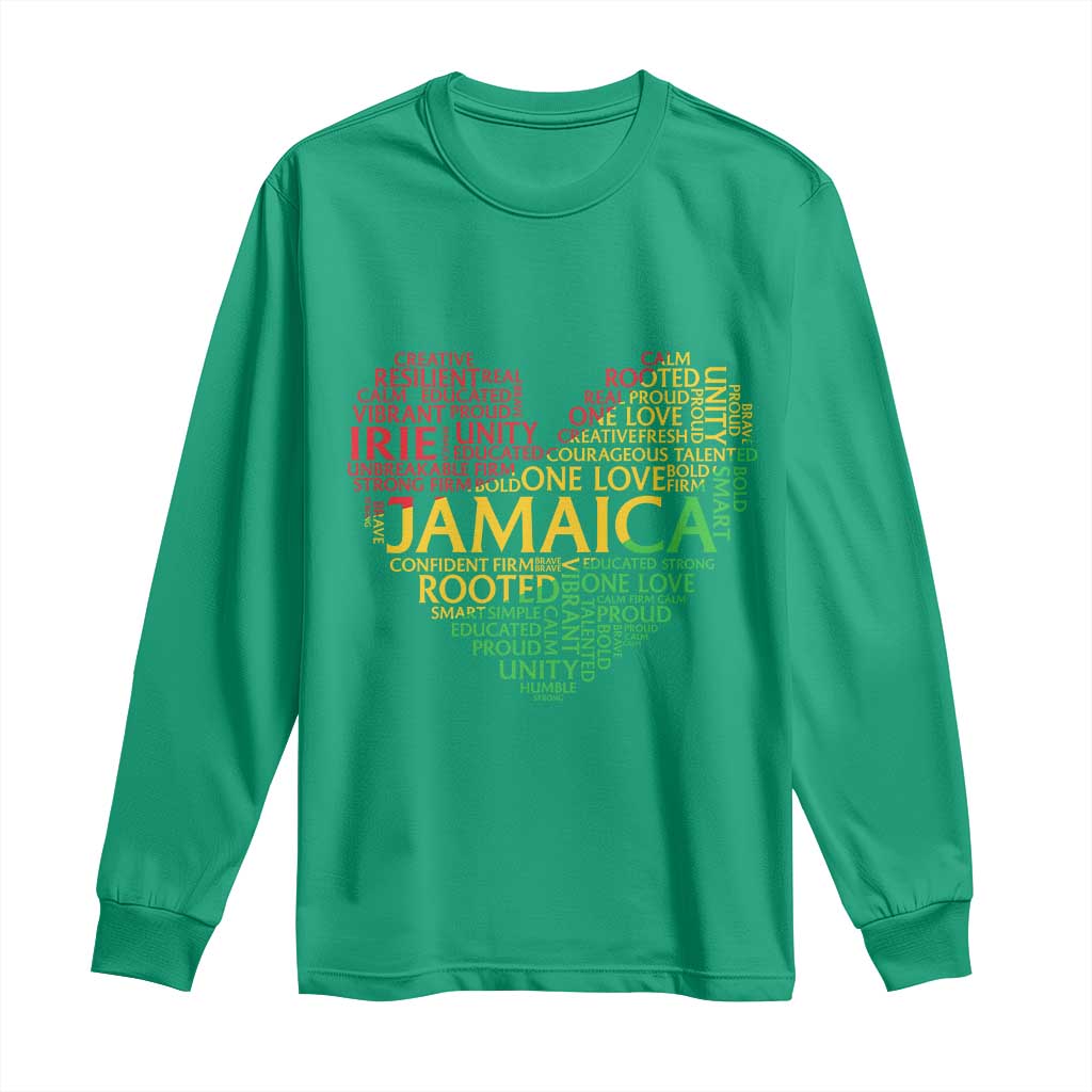 Jamaica Reggae Long Sleeve Shirt One Love Rasta Culture - Wonder Print Shop