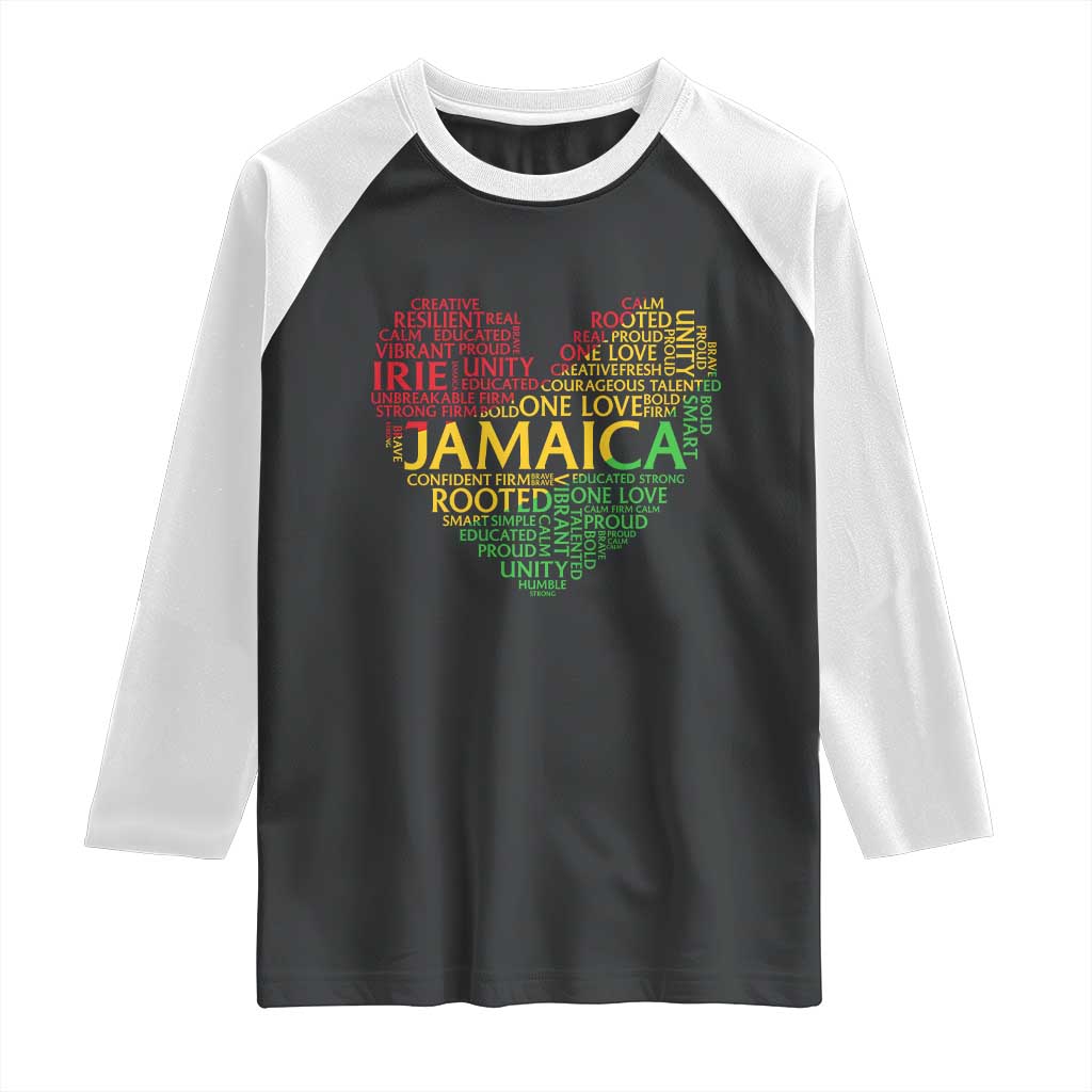 Jamaica Reggae Raglan Shirt One Love Rasta Culture - Wonder Print Shop