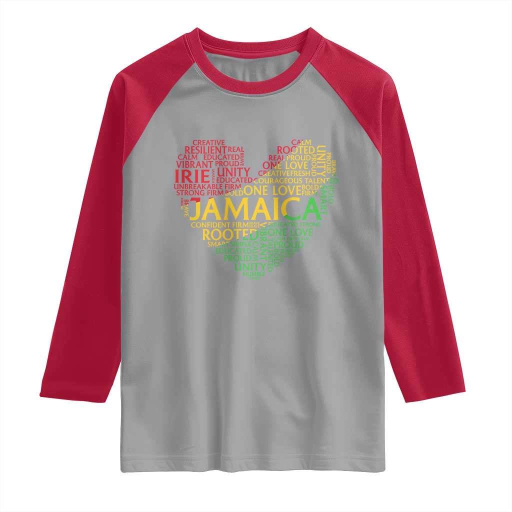 Jamaica Reggae Raglan Shirt One Love Rasta Culture - Wonder Print Shop