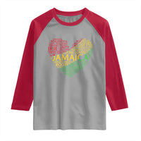 Jamaica Reggae Raglan Shirt One Love Rasta Culture - Wonder Print Shop