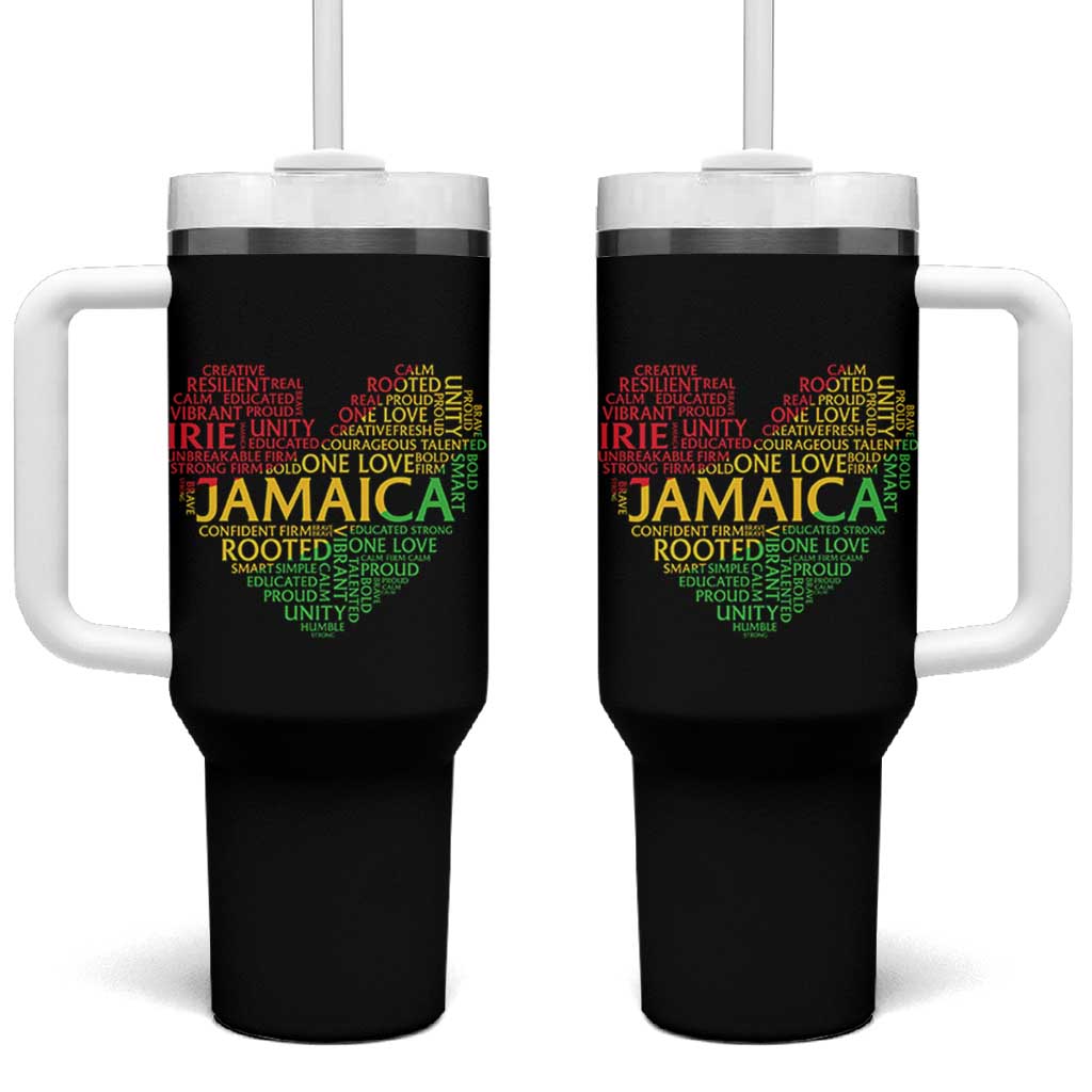 Jamaica Reggae Tumbler With Handle One Love Rasta Culture - Wonder Print Shop