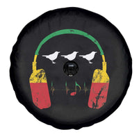 Little Birds Spare Tire Cover Rastafari Rasta Reggae Music Headphones Jamaican Pride - Wonder Print Shop