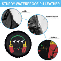 Little Birds Spare Tire Cover Rastafari Rasta Reggae Music Headphones Jamaican Pride - Wonder Print Shop