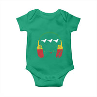 Little Birds Baby Onesie Rastafari Rasta Reggae Music Headphones Jamaican Pride - Wonder Print Shop