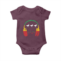 Little Birds Baby Onesie Rastafari Rasta Reggae Music Headphones Jamaican Pride - Wonder Print Shop