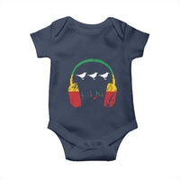 Little Birds Baby Onesie Rastafari Rasta Reggae Music Headphones Jamaican Pride - Wonder Print Shop