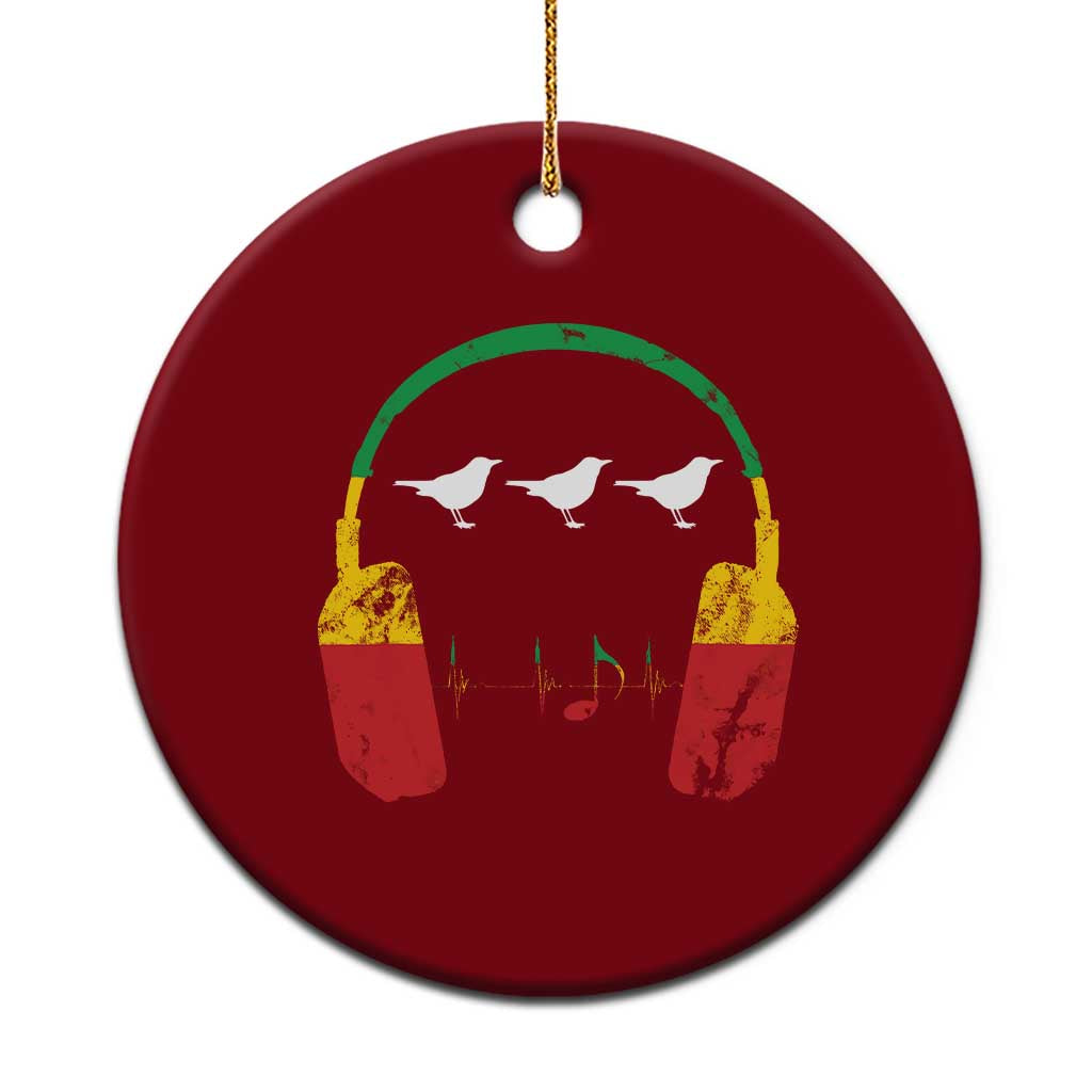 Little Birds Ceramic Ornament Rastafari Rasta Reggae Music Headphones Jamaican Pride - Wonder Print Shop