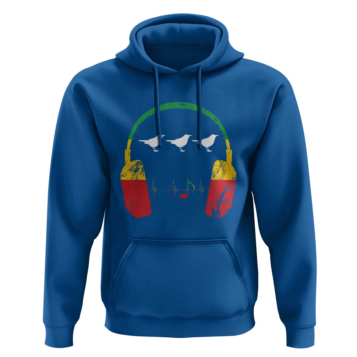 Little Birds Hoodie Rastafari Rasta Reggae Music Headphones Jamaican Pride - Wonder Print Shop