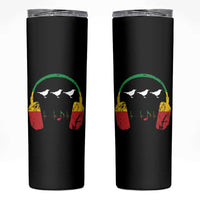 Little Birds Skinny Tumbler Rastafari Rasta Reggae Music Headphones Jamaican Pride - Wonder Print Shop