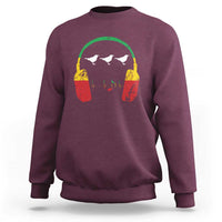 Little Birds Sweatshirt Rastafari Rasta Reggae Music Headphones Jamaican Pride - Wonder Print Shop