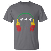 Little Birds T Shirt Rastafari Rasta Reggae Music Headphones Jamaican Pride - Wonder Print Shop