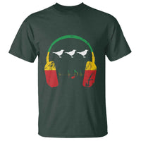 Little Birds T Shirt Rastafari Rasta Reggae Music Headphones Jamaican Pride - Wonder Print Shop