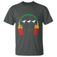Little Birds T Shirt Rastafari Rasta Reggae Music Headphones Jamaican Pride - Wonder Print Shop