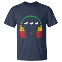 Little Birds T Shirt Rastafari Rasta Reggae Music Headphones Jamaican Pride - Wonder Print Shop