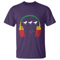 Little Birds T Shirt Rastafari Rasta Reggae Music Headphones Jamaican Pride - Wonder Print Shop