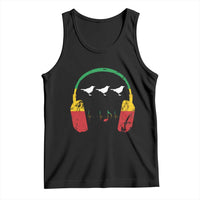 Little Birds Tank Top Rastafari Rasta Reggae Music Headphones Jamaican Pride - Wonder Print Shop