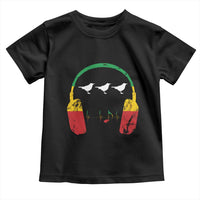 Little Birds Toddler T Shirt Rastafari Rasta Reggae Music Headphones Jamaican Pride - Wonder Print Shop