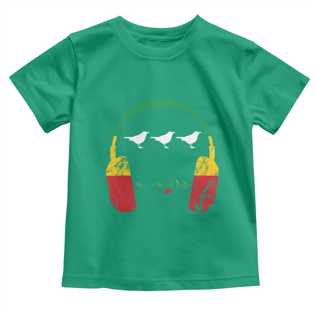 Little Birds Toddler T Shirt Rastafari Rasta Reggae Music Headphones Jamaican Pride - Wonder Print Shop