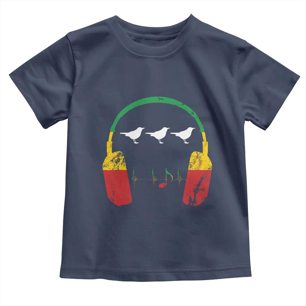 Little Birds Toddler T Shirt Rastafari Rasta Reggae Music Headphones Jamaican Pride - Wonder Print Shop
