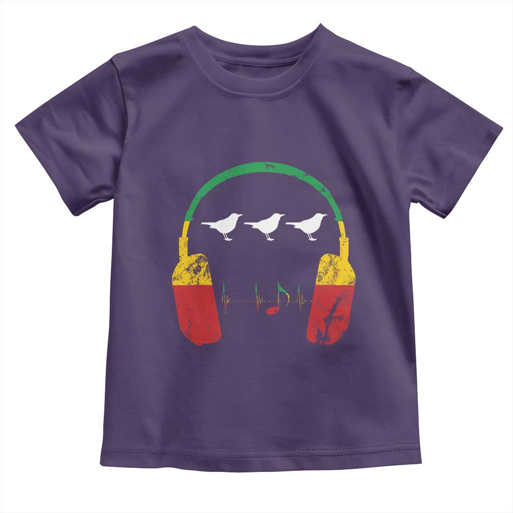 Little Birds Toddler T Shirt Rastafari Rasta Reggae Music Headphones Jamaican Pride - Wonder Print Shop