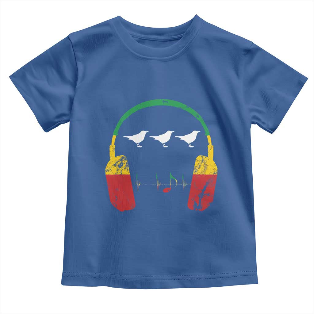 Little Birds Toddler T Shirt Rastafari Rasta Reggae Music Headphones Jamaican Pride - Wonder Print Shop