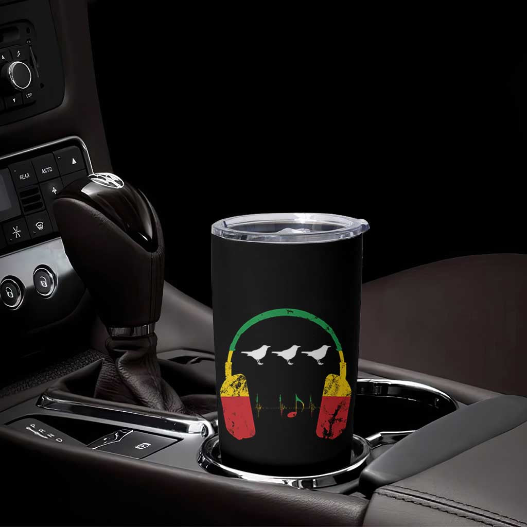 Little Birds Tumbler Cup Rastafari Rasta Reggae Music Headphones Jamaican Pride - Wonder Print Shop