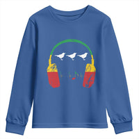 Little Birds Youth Sweatshirt Rastafari Rasta Reggae Music Headphones Jamaican Pride - Wonder Print Shop