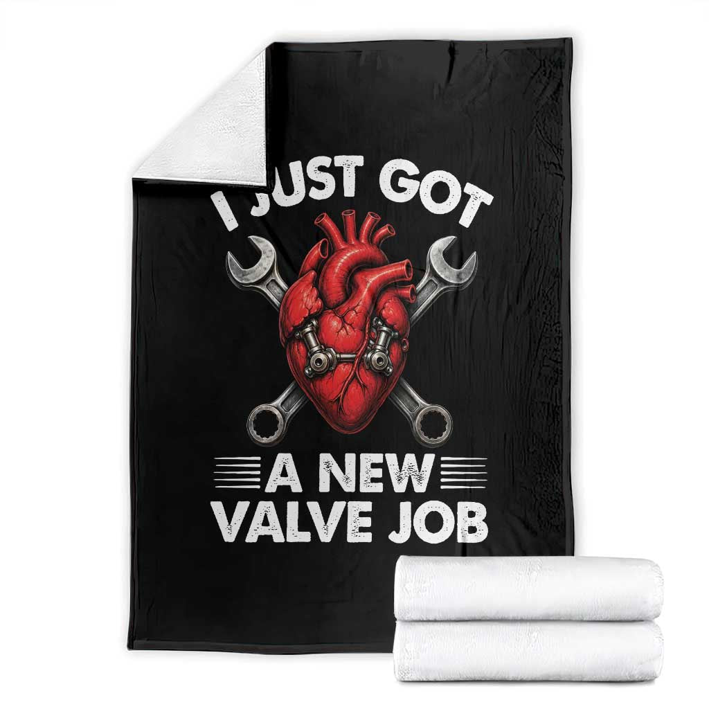 Cool Heart Surgery Survivor Throw Blanket Funny Valve Job Coronary Bypass Artery Open Heart Surgery