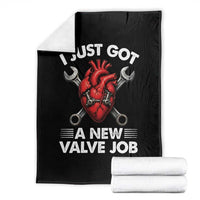 Cool Heart Surgery Survivor Throw Blanket Funny Valve Job Coronary Bypass Artery Open Heart Surgery