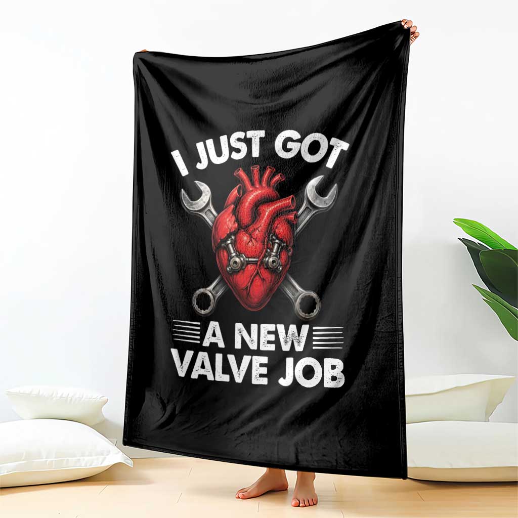 Cool Heart Surgery Survivor Throw Blanket Funny Valve Job Coronary Bypass Artery Open Heart Surgery
