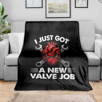Cool Heart Surgery Survivor Throw Blanket Funny Valve Job Coronary Bypass Artery Open Heart Surgery