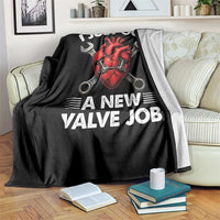Cool Heart Surgery Survivor Throw Blanket Funny Valve Job Coronary Bypass Artery Open Heart Surgery