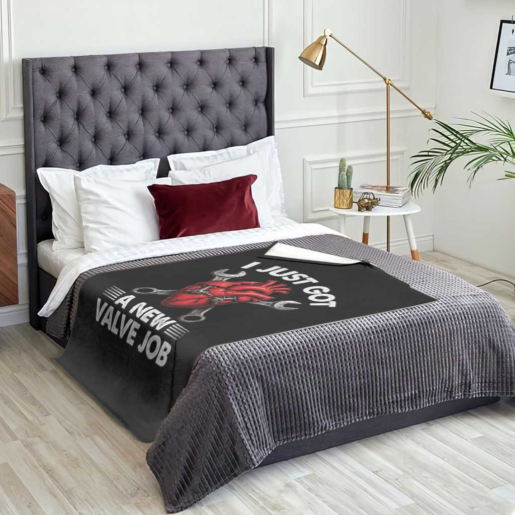 Cool Heart Surgery Survivor Throw Blanket Funny Valve Job Coronary Bypass Artery Open Heart Surgery