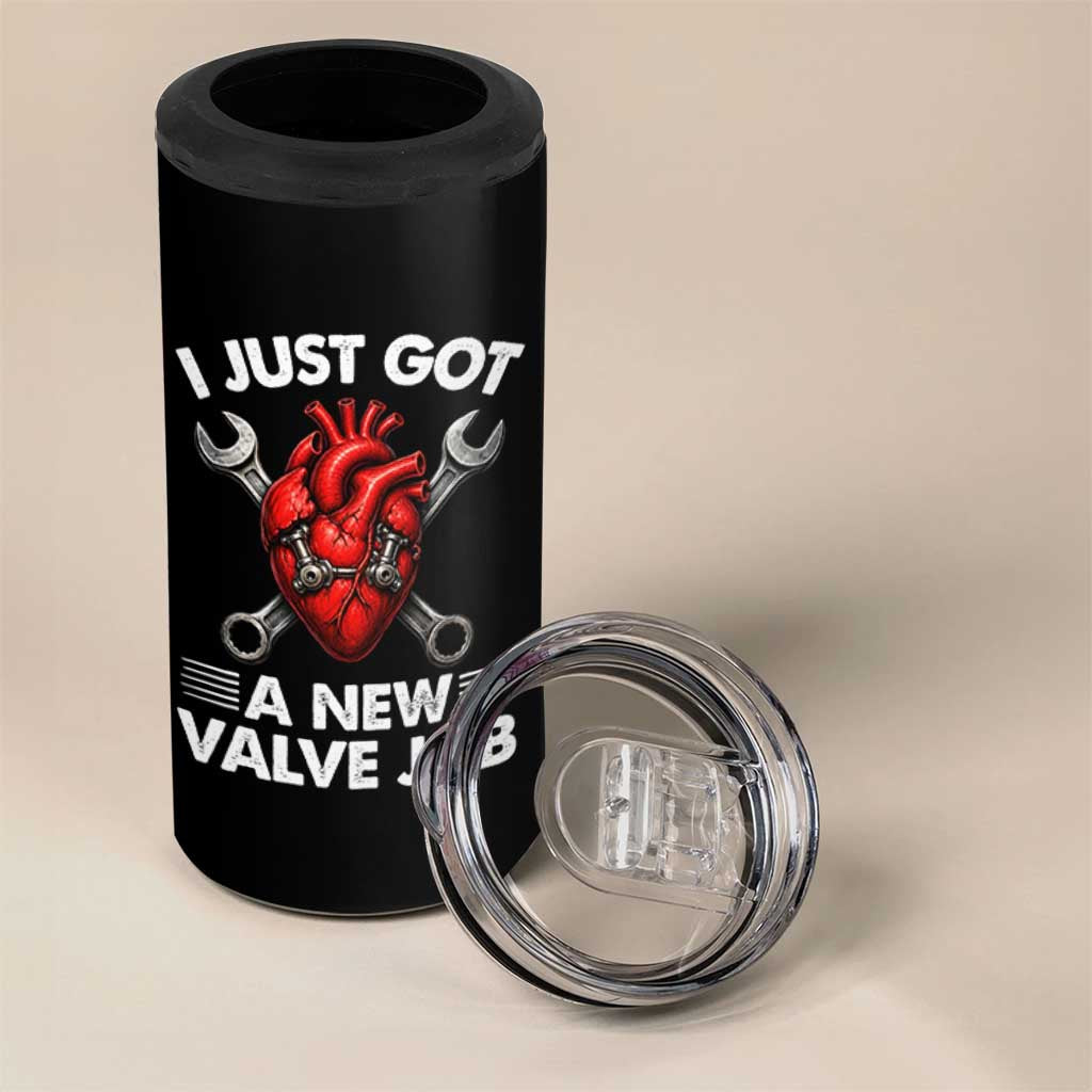 Cool Heart Surgery Survivor 4 in 1 Can Cooler Tumbler Funny Valve Job Coronary Bypass Artery Open Heart Surgery