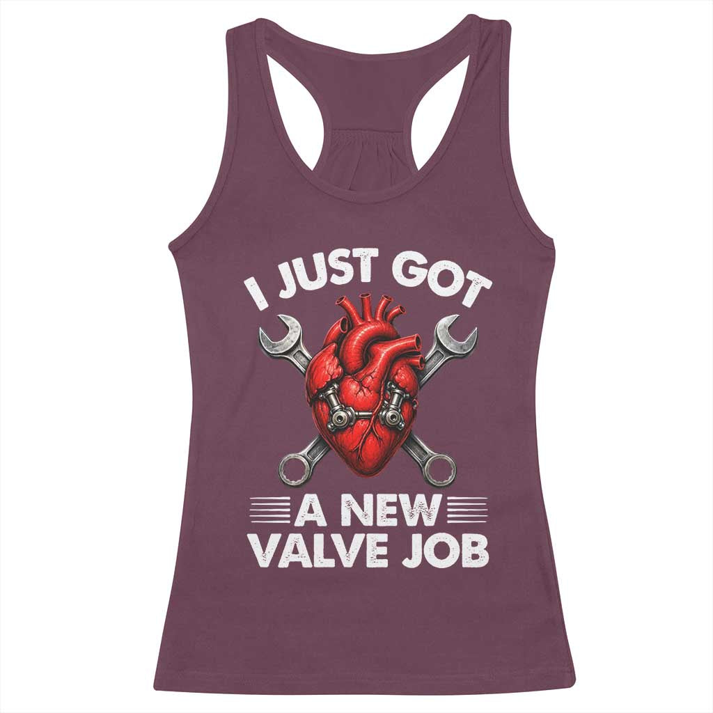 Cool Heart Surgery Survivor Racerback Tank Top Funny Valve Job Coronary Bypass Artery Open Heart Surgery