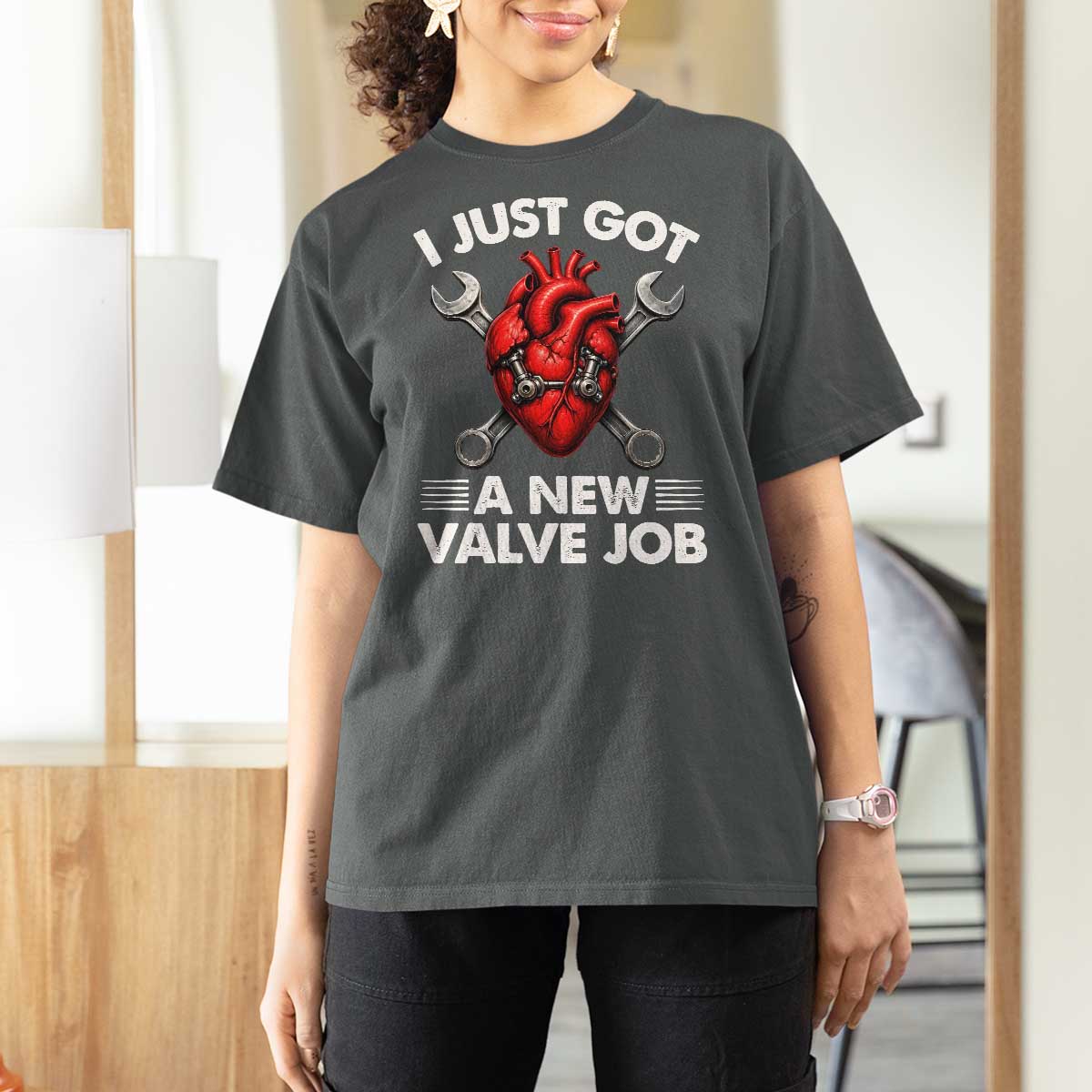 Cool Heart Surgery Survivor T Shirt For Women Funny Valve Job Coronary Bypass Artery Open Heart Surgery