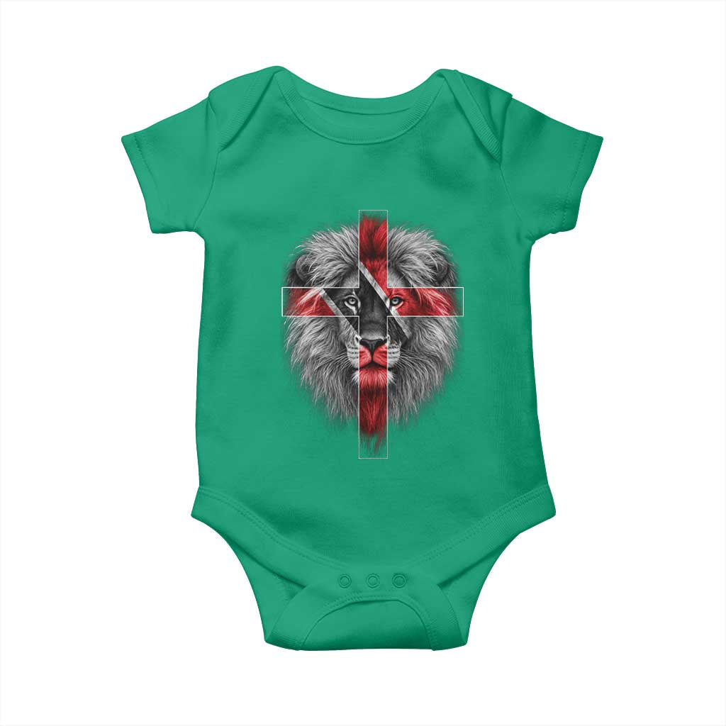 Lion of Judah Cross Trinidadian Flag Baby Onesie Christian Faith Trini Trinidad And Tobago Pride