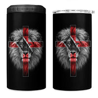 Lion of Judah Cross Trinidadian Flag 4 in 1 Can Cooler Tumbler Christian Faith Trini Trinidad And Tobago Pride