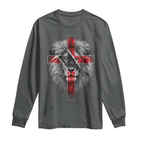 Lion of Judah Cross Trinidadian Flag Long Sleeve Shirt Christian Faith Trini Trinidad And Tobago Pride