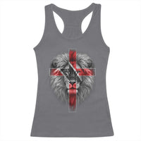 Lion of Judah Cross Trinidadian Flag Racerback Tank Top Christian Faith Trini Trinidad And Tobago Pride