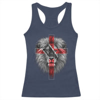 Lion of Judah Cross Trinidadian Flag Racerback Tank Top Christian Faith Trini Trinidad And Tobago Pride