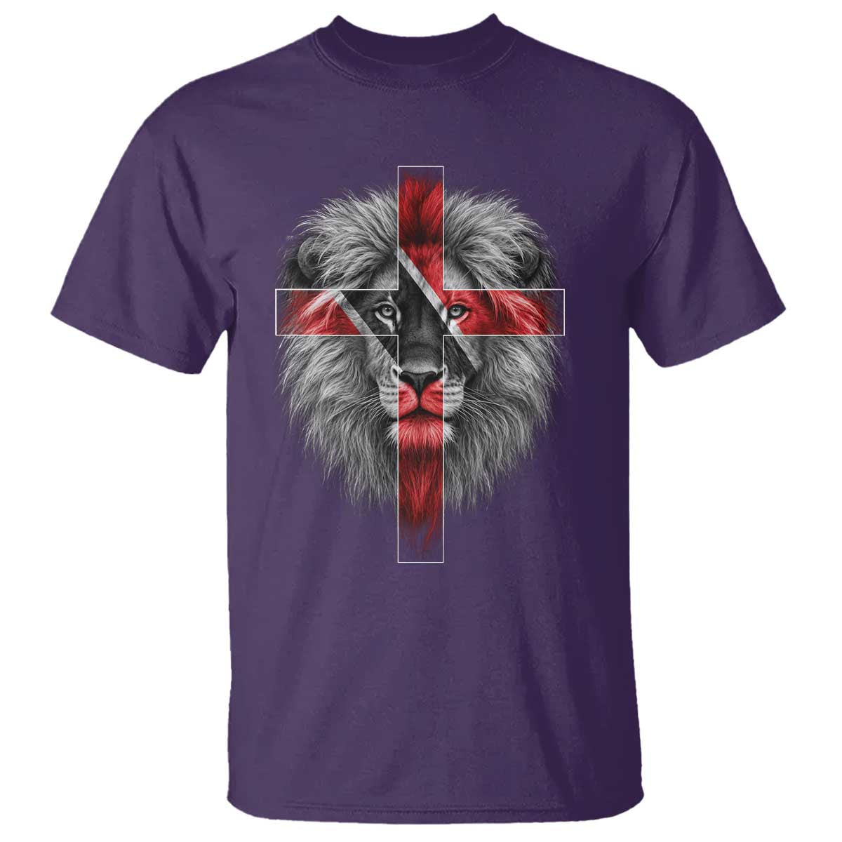 Lion of Judah Cross Trinidadian Flag T Shirt Christian Faith Trini Trinidad And Tobago Pride