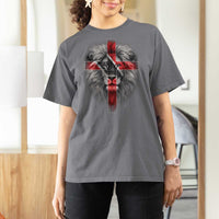Lion of Judah Cross Trinidadian Flag T Shirt For Women Christian Faith Trini Trinidad And Tobago Pride