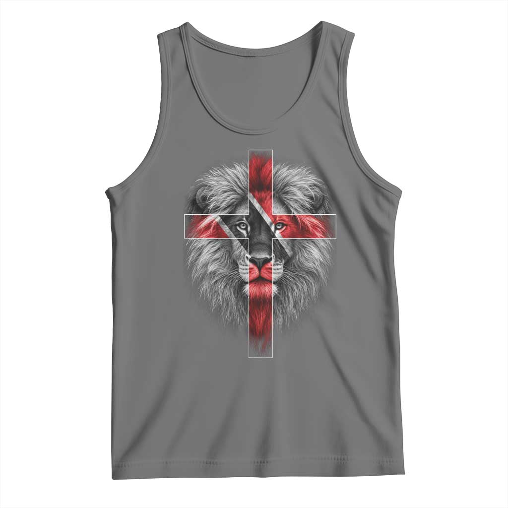 Lion of Judah Cross Trinidadian Flag Tank Top Christian Faith Trini Trinidad And Tobago Pride