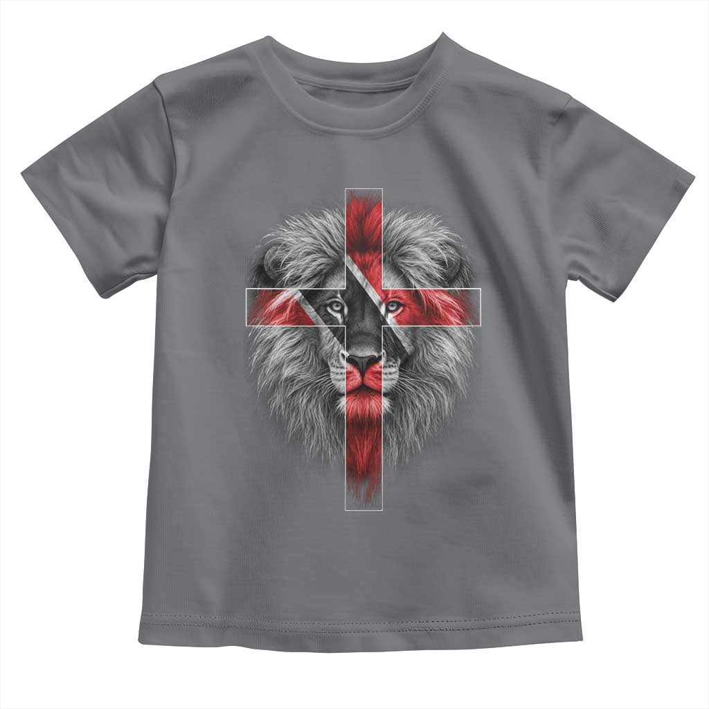 Lion of Judah Cross Trinidadian Flag Toddler T Shirt Christian Faith Trini Trinidad And Tobago Pride