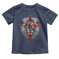 Lion of Judah Cross Trinidadian Flag Toddler T Shirt Christian Faith Trini Trinidad And Tobago Pride
