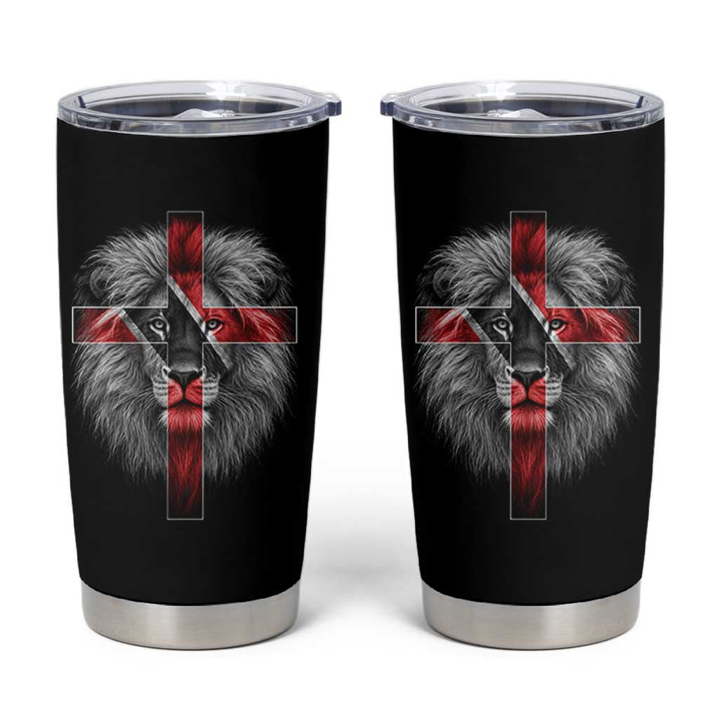 Lion of Judah Cross Trinidadian Flag Tumbler Cup Christian Faith Trini Trinidad And Tobago Pride